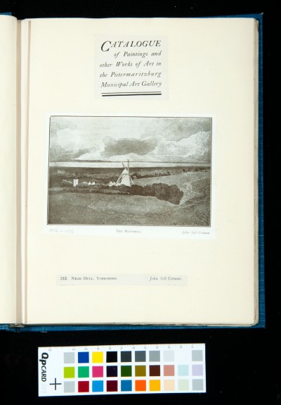 Catalogue of Paintings and other Works of Art in the Pietermaritzburg Municipal Art Gallery/ Image of John Sell Cotman's painting 'The Windmill'/ Catalogue entry 212