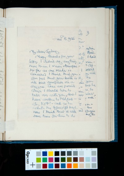 Letter to SDK from Paul Oppé, 8 January 1936