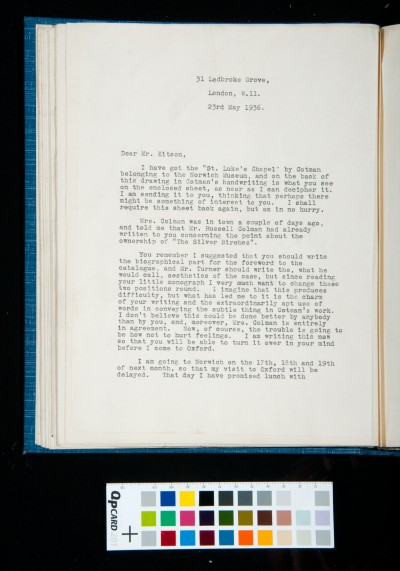 Letter to SDK from S. Kennedy North, 23 May 1936 (1)