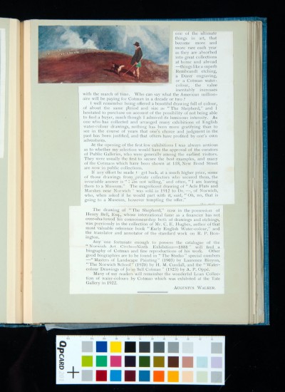 Magazine article by Augustus Walker about the life of John Sell Cotman / Illustration of 