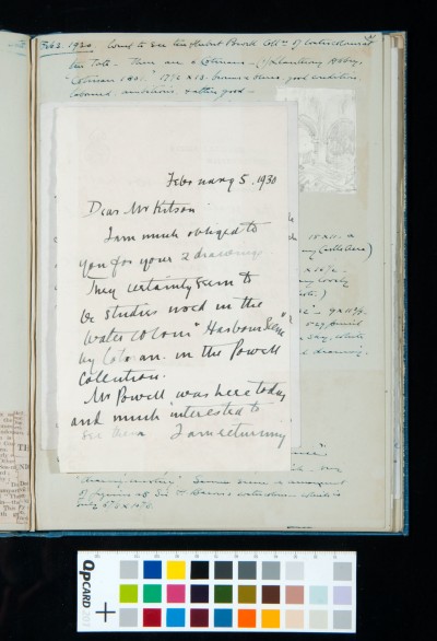 Letter from Charles Aitken to Kitson, 5 Feb. 1930