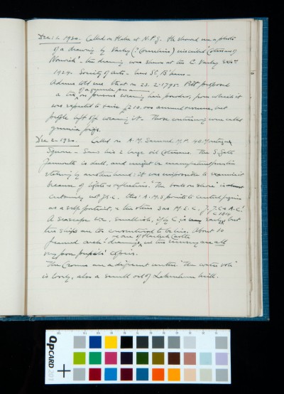 SD Kitson Diary entries 1-2 Dec: 1930