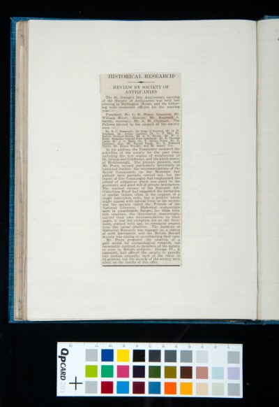 Newspaper article 'Historical Research'