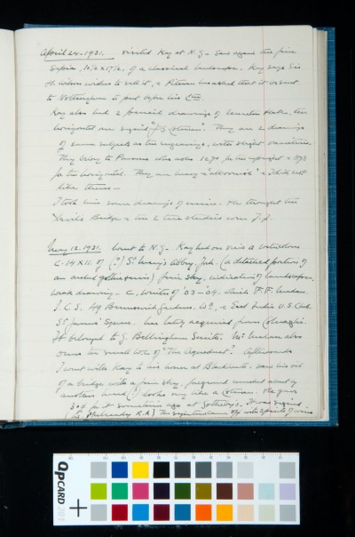 SD Kitson diary entries 24 April and 12 May 1931