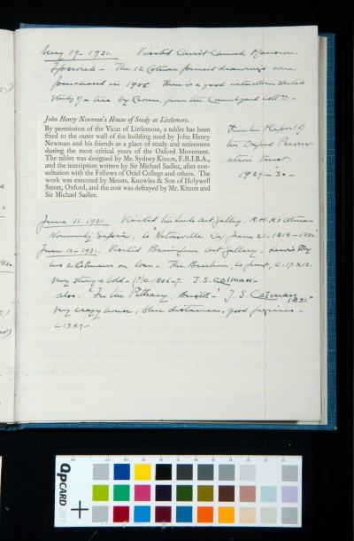 SD Kitson diary entries 19 May-12 June 1931