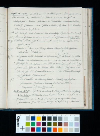 Diary entry 12 Sept. 1930