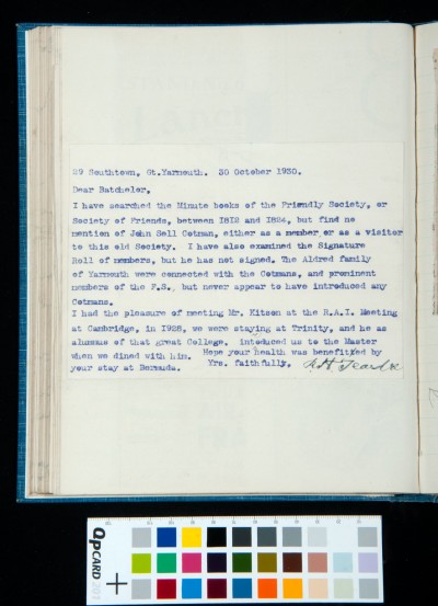Typed letter from Robert H. Teasdel