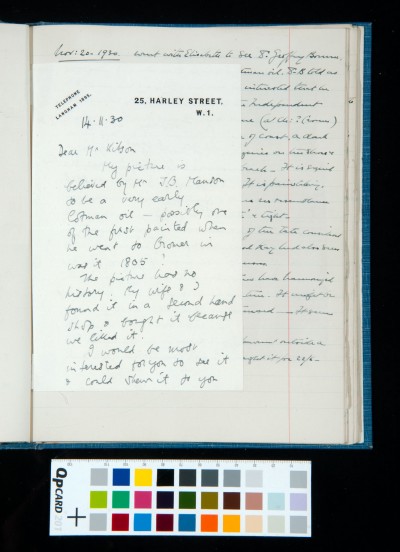 Letter from Geoffrey Bourne to SD Kitson