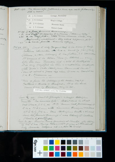 Kitson's diary entries October-3 November 1931