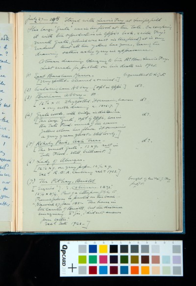 Kitson's diary entry for 27-29 July 1932
