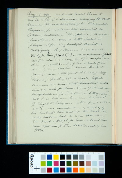 Kitson's diary entry for 15 August 1932