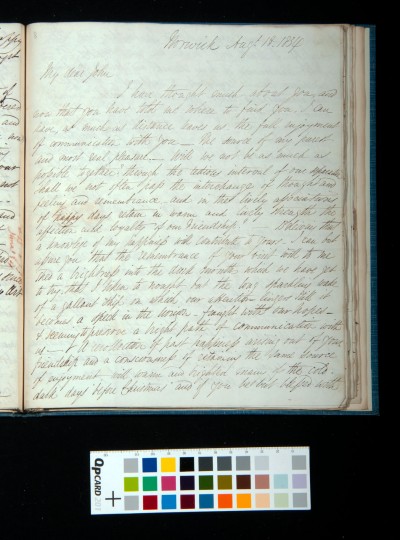 Letter of Arthur Dixon to John Joseph Cotman, 18 August 1834