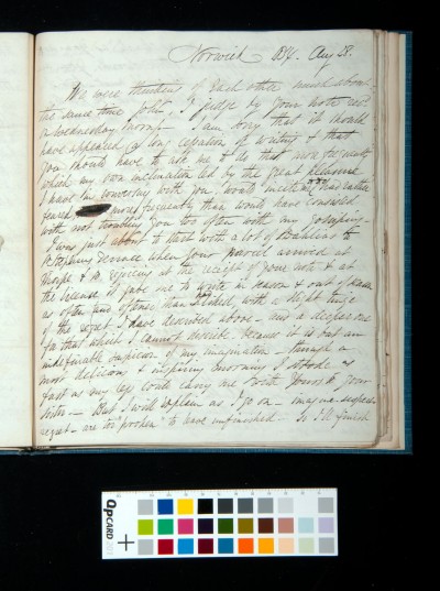 Letter of Arthur Dixon to John Joseph Cotman, 28 August 1834