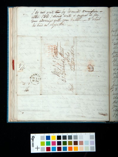 Letter of Arthur Dixon to John Joseph Cotman, 10 September 1834