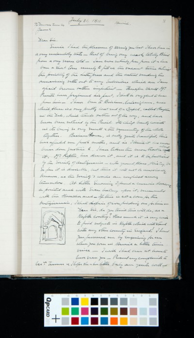 Letter to Dawson Turner on suitable buildings to etch. 31st July 1811