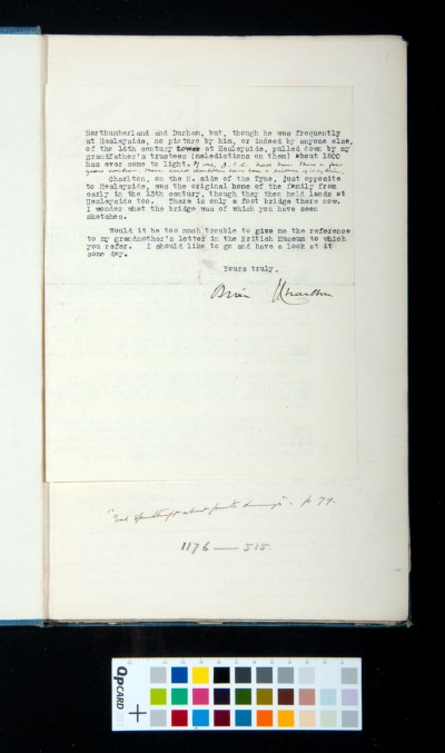 Continued ...Letter to Kitson from Charlton 27th August 1935