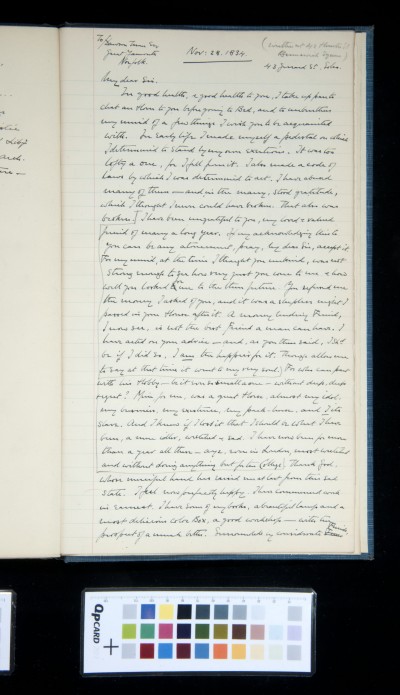 Copy of letter from John Sell Cotman to Dawson Turner, 28 November 1834