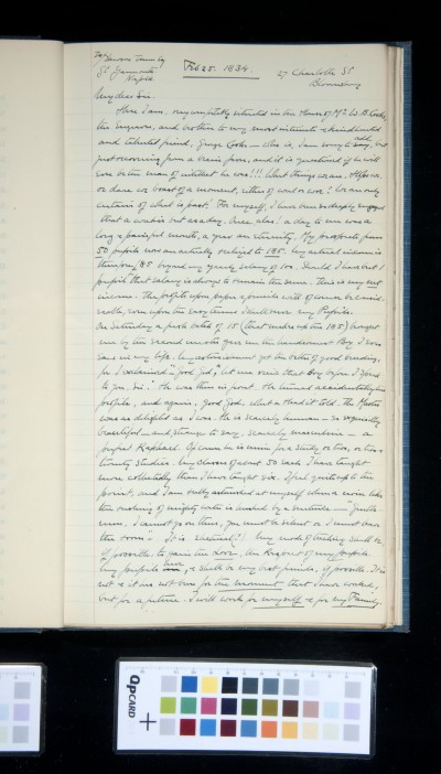 Copy of letter from John Sell Cotman to Dawson Turner, 25 February 1834