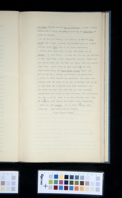 Copy of letter from Miles Edmund Cotman to John Joseph Cotman, 27 February 1834