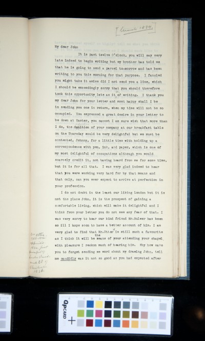 Copy of letter from Ann Cotman to John Joseph Cotman, March 1834