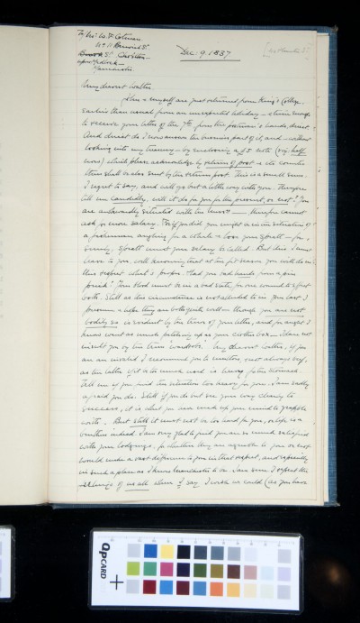 Letter from J. S. Cotman to F. W. Cotman, enclosing money and with worries about his health and well-being.
